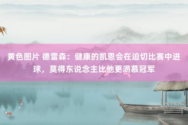 黄色图片 德雷森：健康的凯恩会在迫切比赛中进球，莫得东说念主比他更渴慕冠军