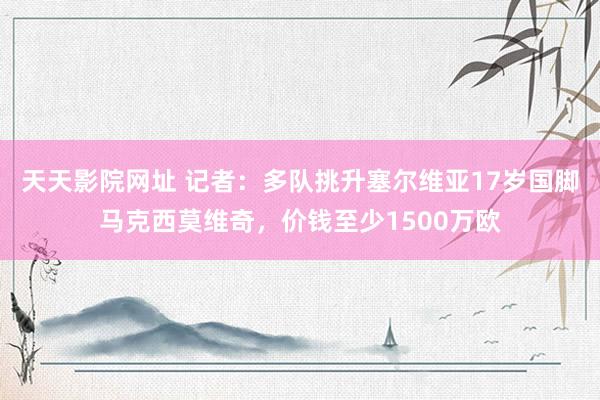 天天影院网址 记者：多队挑升塞尔维亚17岁国脚马克西莫维奇，价钱至少1500万欧